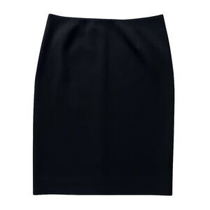 Early 90s Valentino Night Classic Black Pencil Skirt - 100% Wool